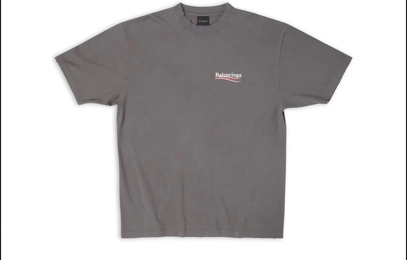 BALENCIAGA Political Campaign Tee Grey (SS23)