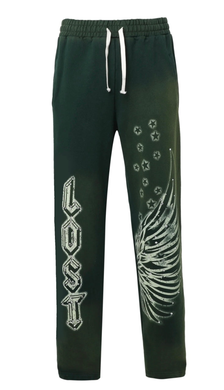 LOST INTRICACY Man Sweats Emerald Green