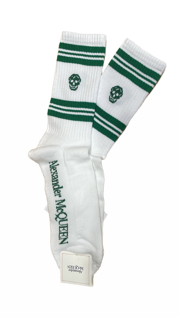 Alexander McQueen Green White Socks