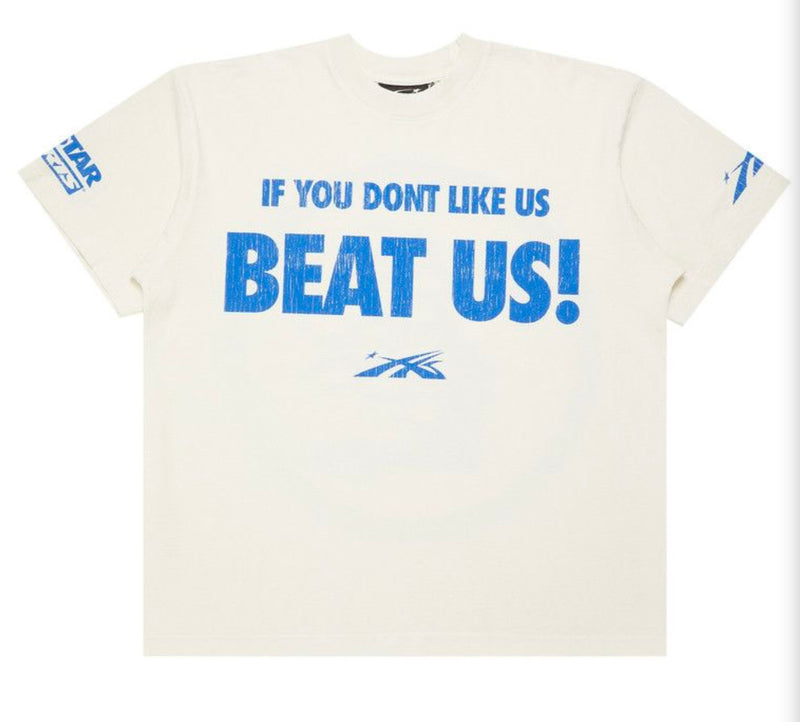 Hellstar Beat Us! Tee White/Blue