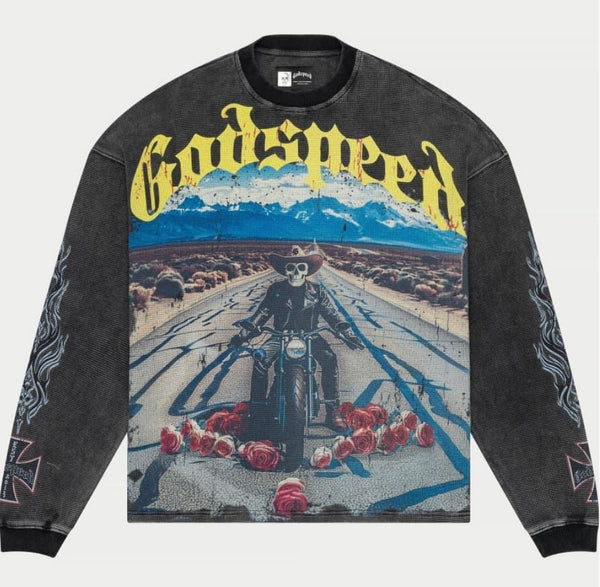 Godspeed Long Lonely Road Thermal LS (Grey Wash)