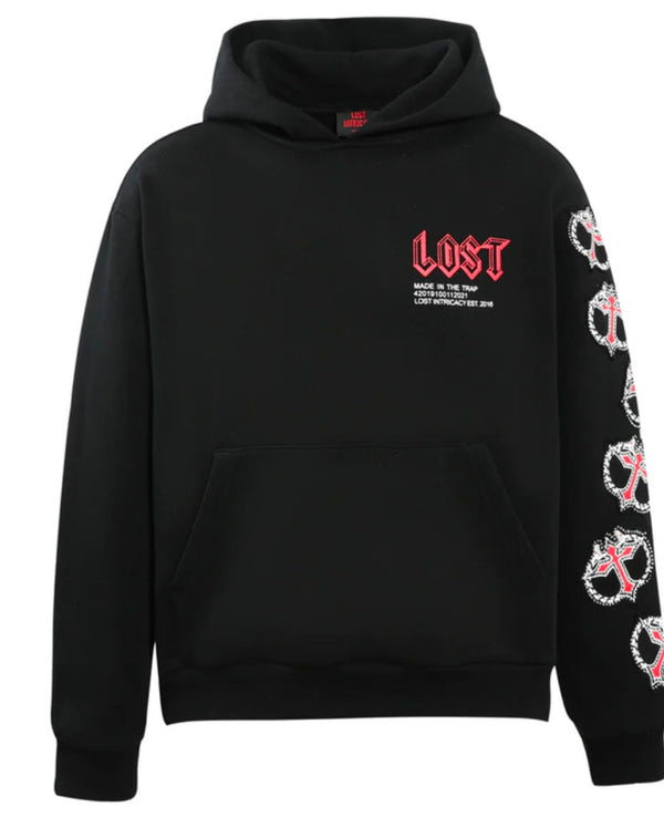LOST INTRICACY Black/Red MITT Hoodie