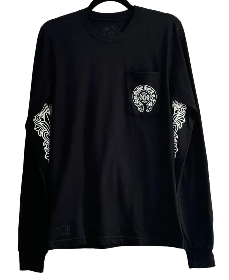 Chrome Hearts Black Long Sleeve Shirt
White Logo Paris Edition