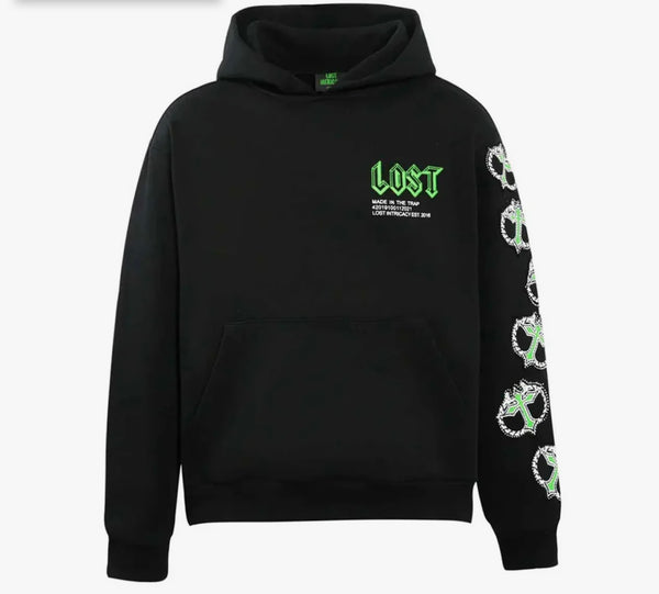 LOST INTRICACY Man Hoodie Emerald Green
