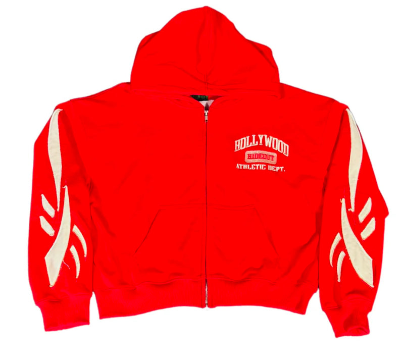 Hollywood Hideout Pep Rally Flame Zip red