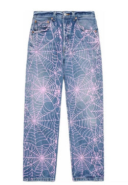 Sp5der AOP Vintage 501 Denim Web Indigo