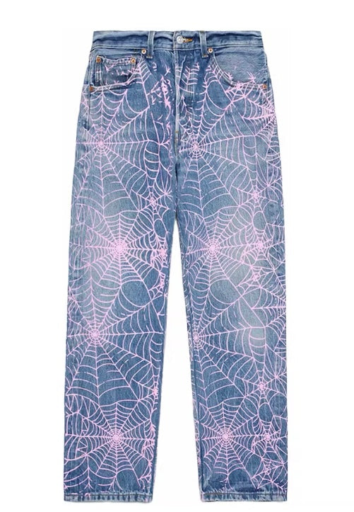 Sp5der AOP Vintage 501 Denim Web Indigo