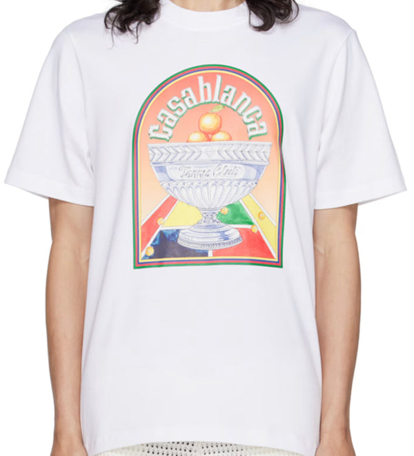 Casablanca White 'Terrain D'Orange' T-Shirt