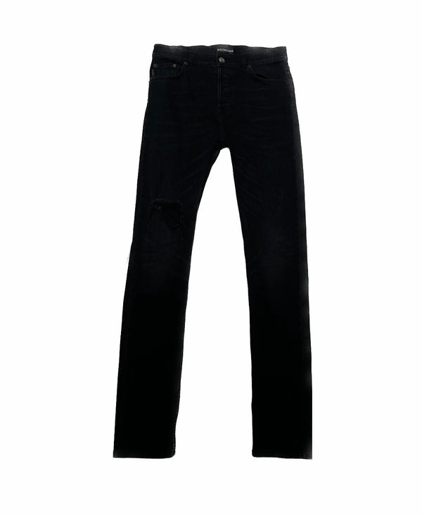 Balenciaga Ripped Jeans Black
