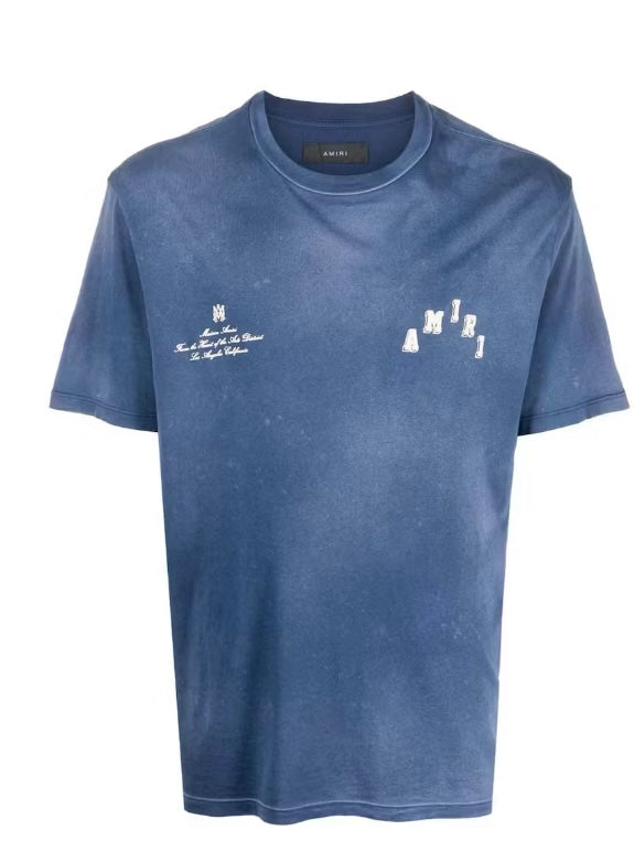 Amiri Collegiate Tee Navy large