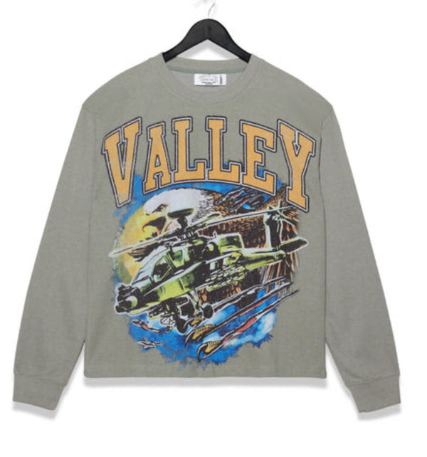 Vale State Valley Long Sleeve Olive Thermal Tee