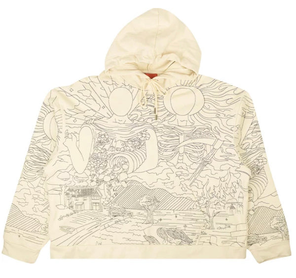 Who Decides War Duality Hooded Pullover Sweatshirt 'Cream'