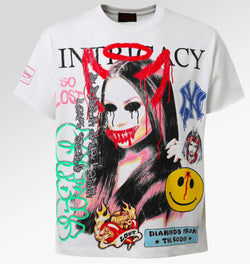 LOST INTRICACY Front Page Mag T-Shirt White