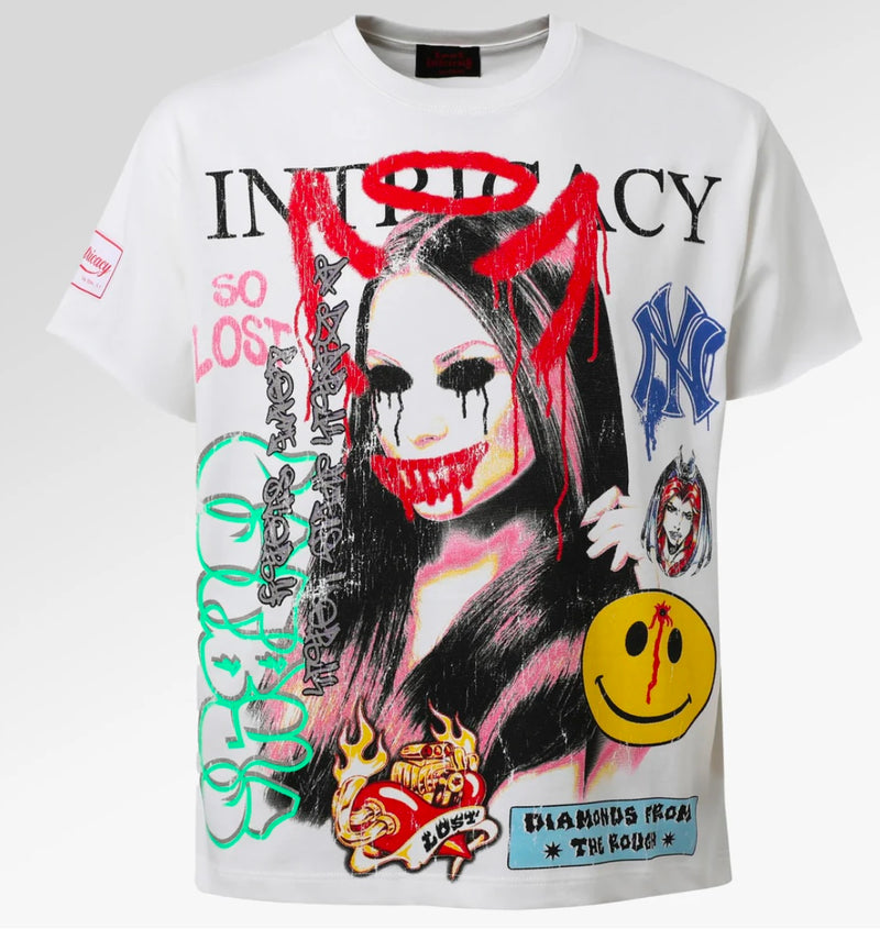LOST INTRICACY Front Page Mag T-Shirt White