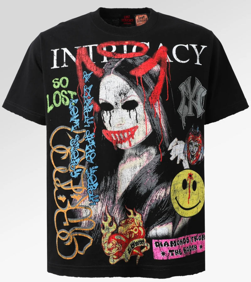 LOST INTRICACY Front Page Mag T-Shirt Black