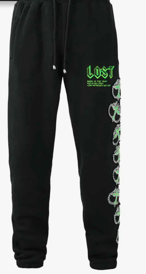 LOST INTRICACY Man Sweats Emerald Green