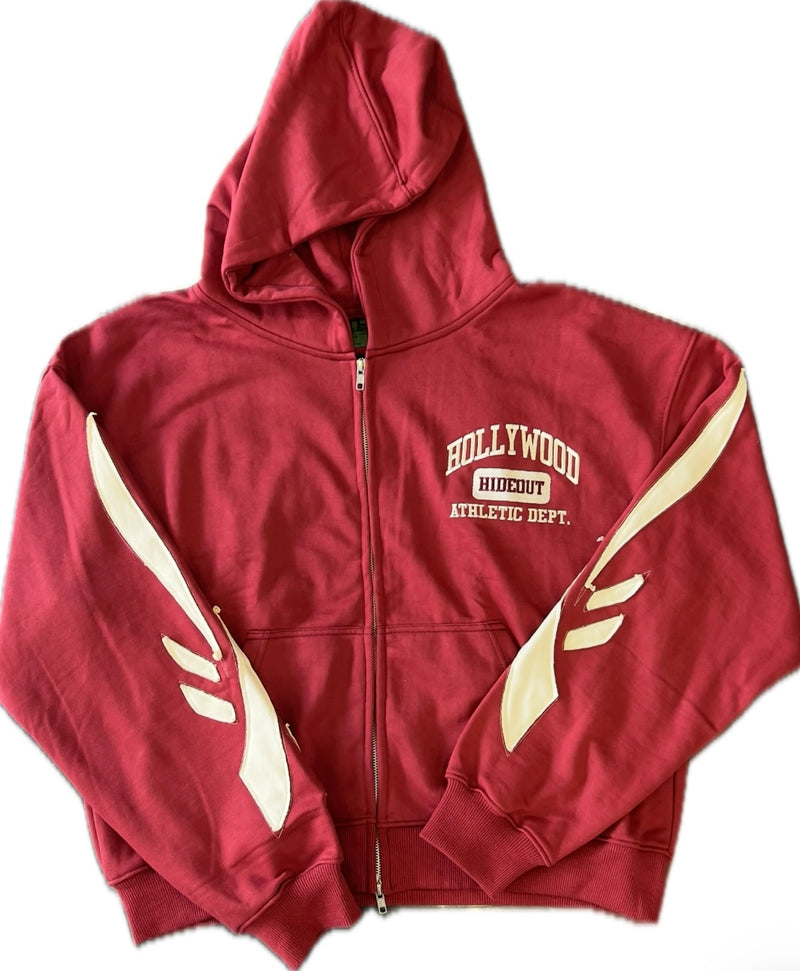 Hollywood Hideout Pep Rally Flame Zip Burgundy