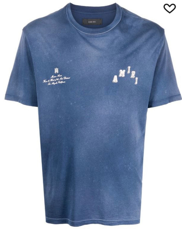 Amiri Vintage Collegiate logo-print T-shirt Blue