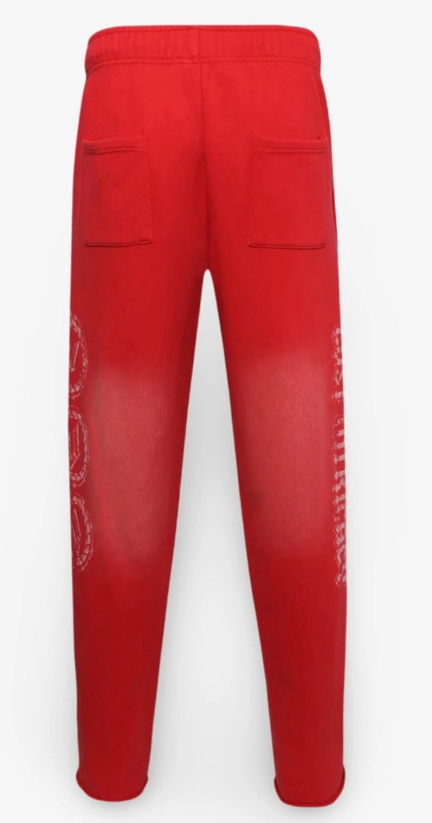 LOST INTRICACY Man Sweats Cherry Red
