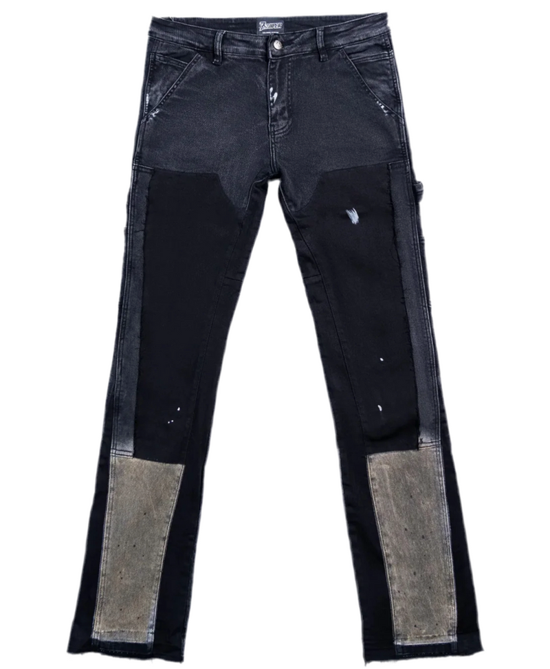 Triple Sevens X Sniper Gang Flared Denim Black