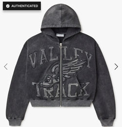 Vale Sports Black Cat Zip Up Hoodie