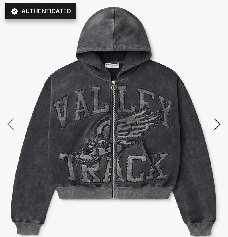 Vale Sports Black Cat Zip Up Hoodie
