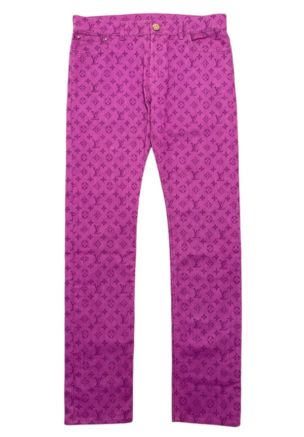Louis Vuitton Monogram Denim Jeans Purple