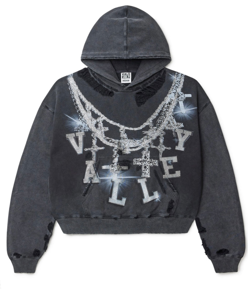 Vale Forever Black Big Chain Hoodie