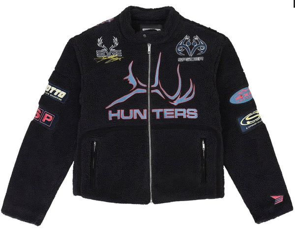 Sp5der Black Sherpa Hunter Moto Jacket