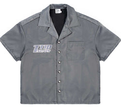Triple Seven Nylon Grey Button Up