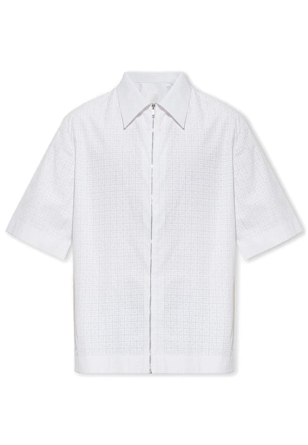 Givenchy Zip Up Shirt White