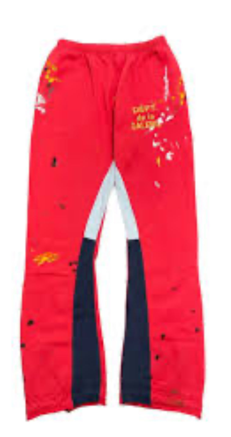 Gallery Dept. Logo Flare Sweatpants Red