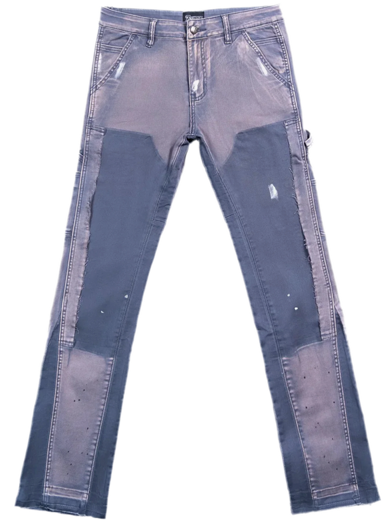 Triple Sevens X Sniper Gang Flared Denim Grey Blue