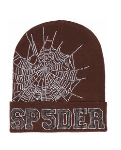 Sp5der Web Brown Beanie
