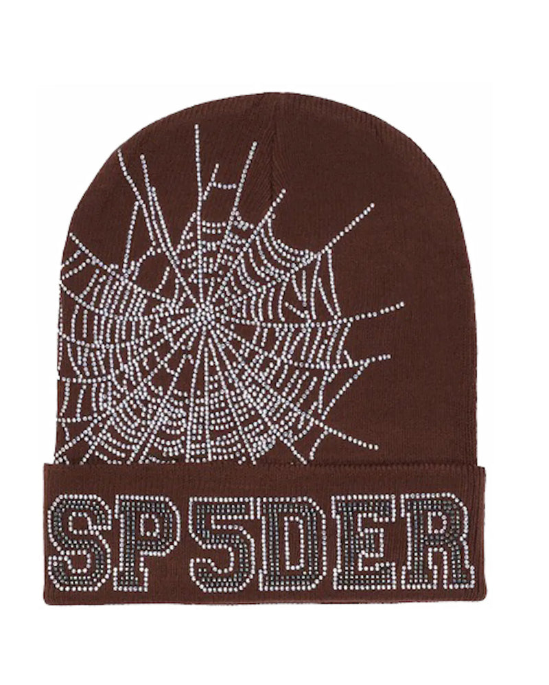 Sp5der Web Brown Beanie