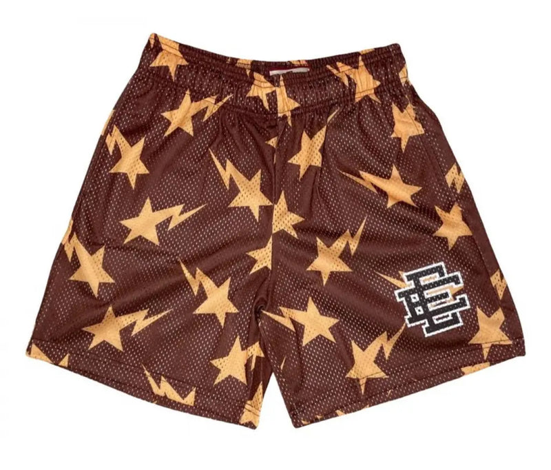 Eric Emanuel X Bape Miami Brown Shorts