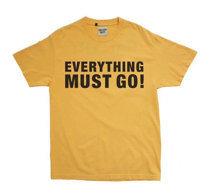 Gallery Dept Everything Must Go T-Shirt Yellow