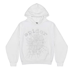 Sp5der OG Rhinestone Hoodie 'White'